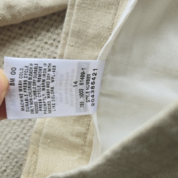 NWOT Dockers Premium Pants Mens W36x L30 Beige Linen Blend. - Picture 8 of 10